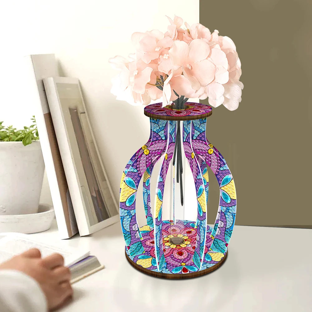 DIY 5D Diamond Art Wood Vase Kit