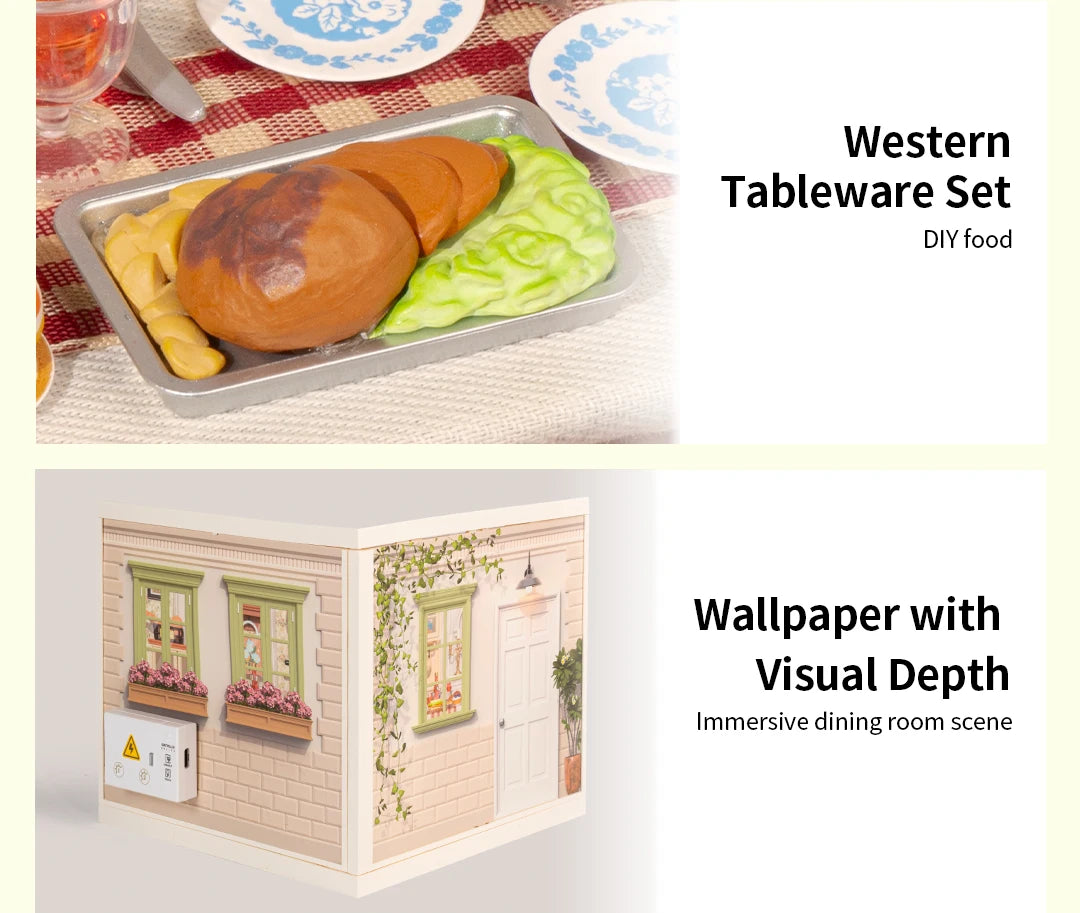 DIY Miniature Dollhouse Kit with Accessories