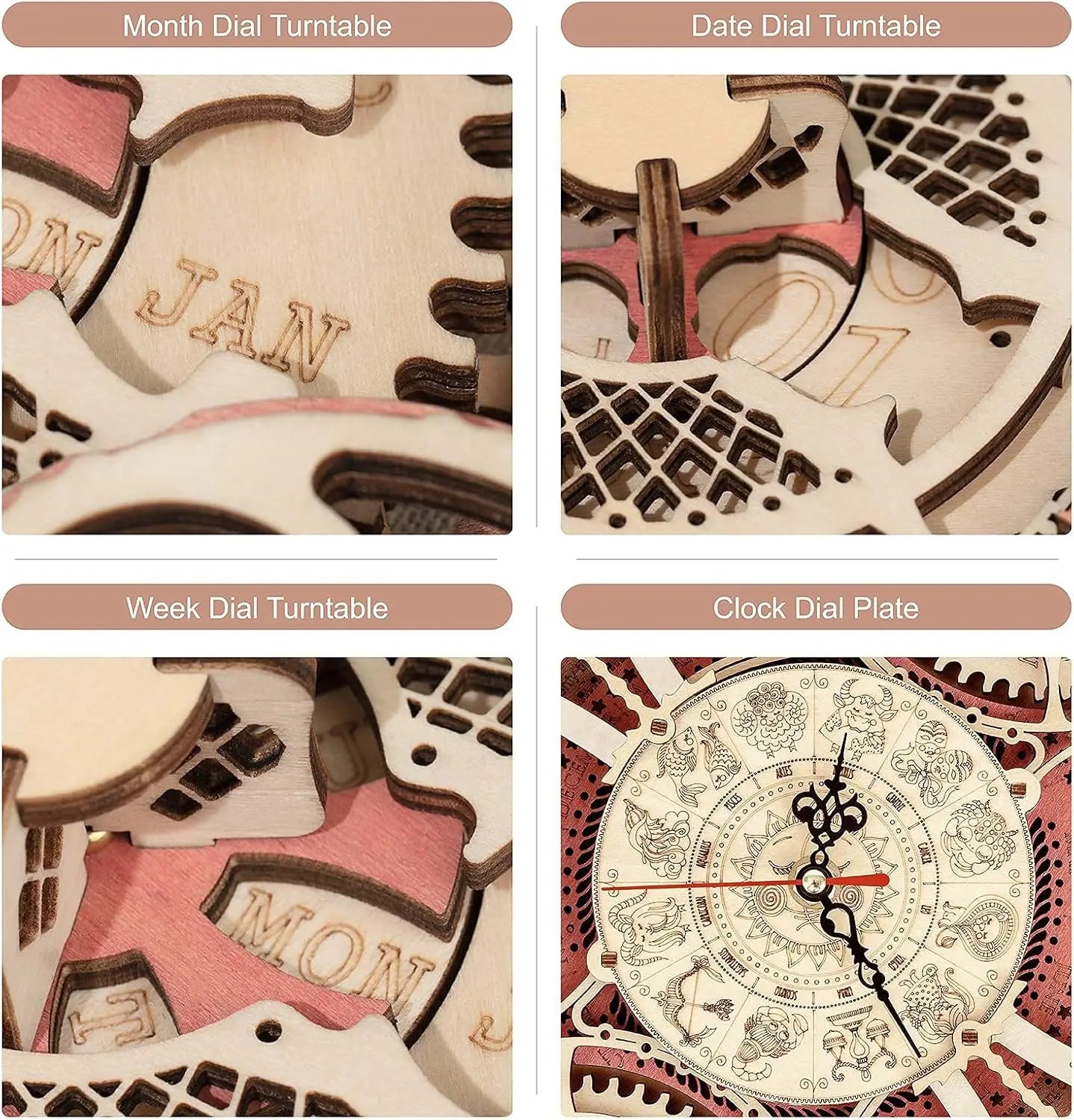 DIY 3D Wooden Puzzle Wall Clock