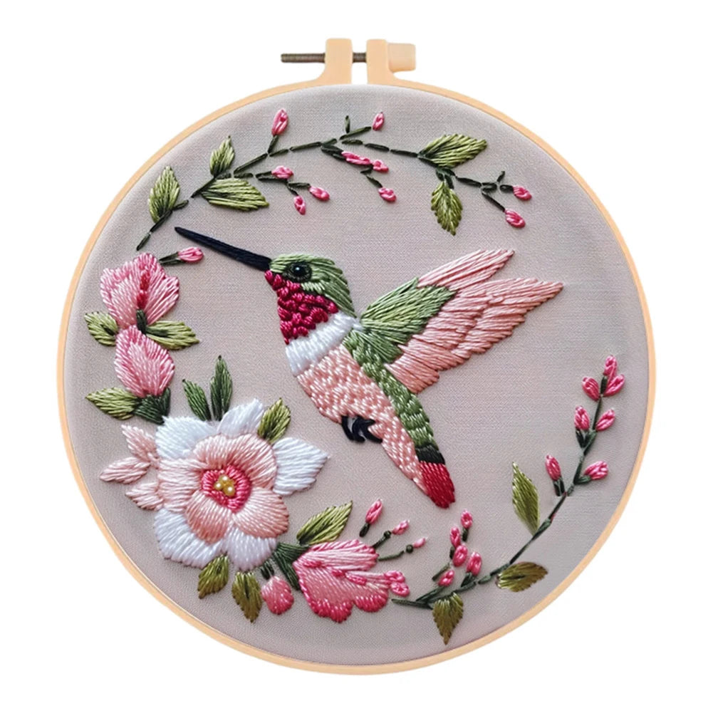 Beginner Embroidery Kit with Hoop