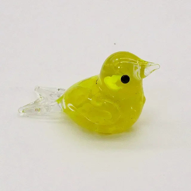 Handmade Mini Glass Bird Figurine