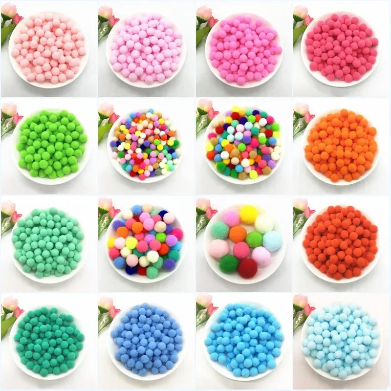 Soft Fluffy Pom Poms 8mm-30mm 10g