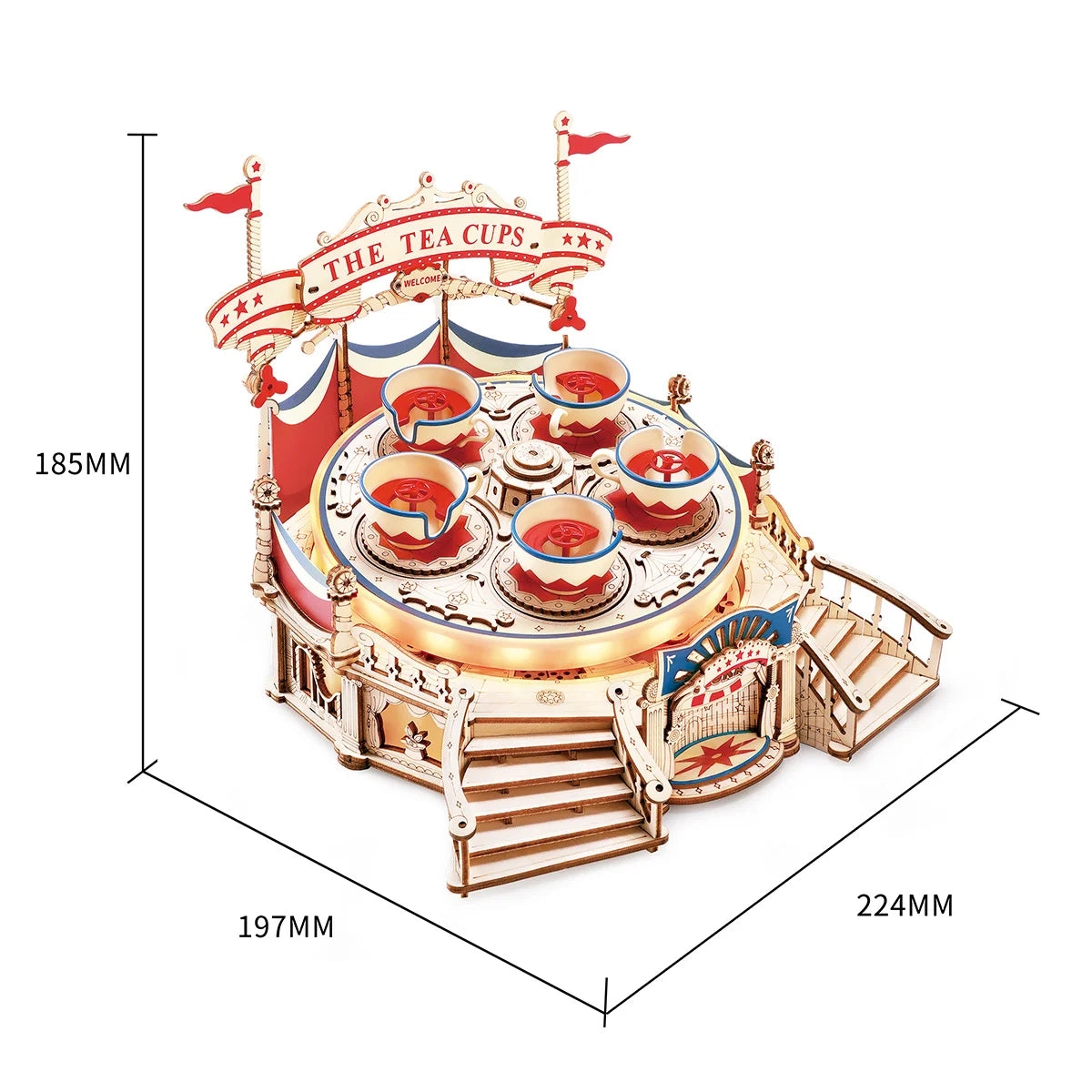 Amusement Park Wooden DIY Moveable 3D Wooden Puzzle