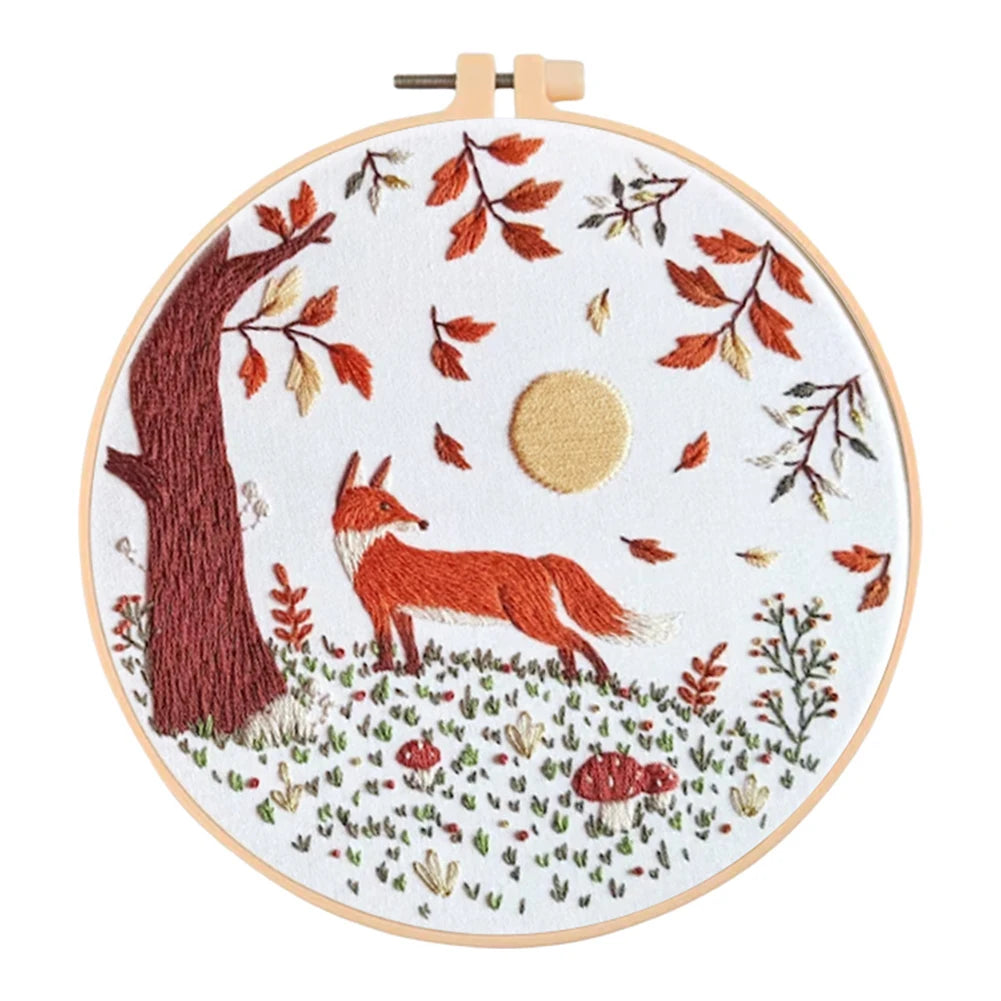Beginner Embroidery Kit with Hoop
