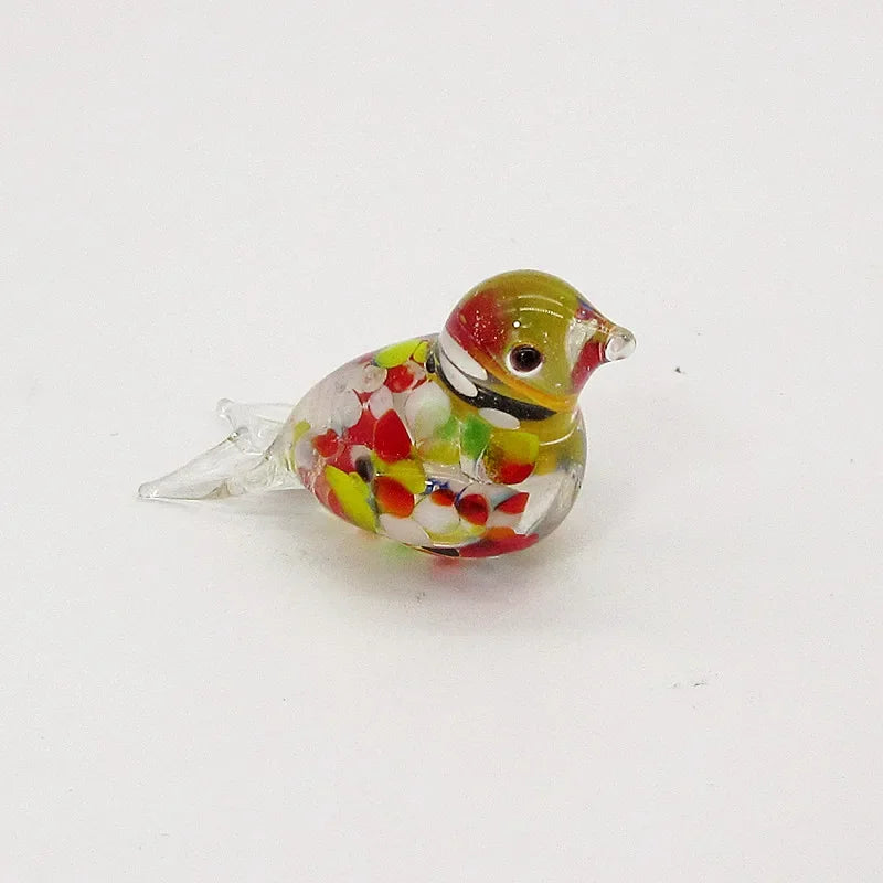 Handmade Mini Glass Bird Figurine