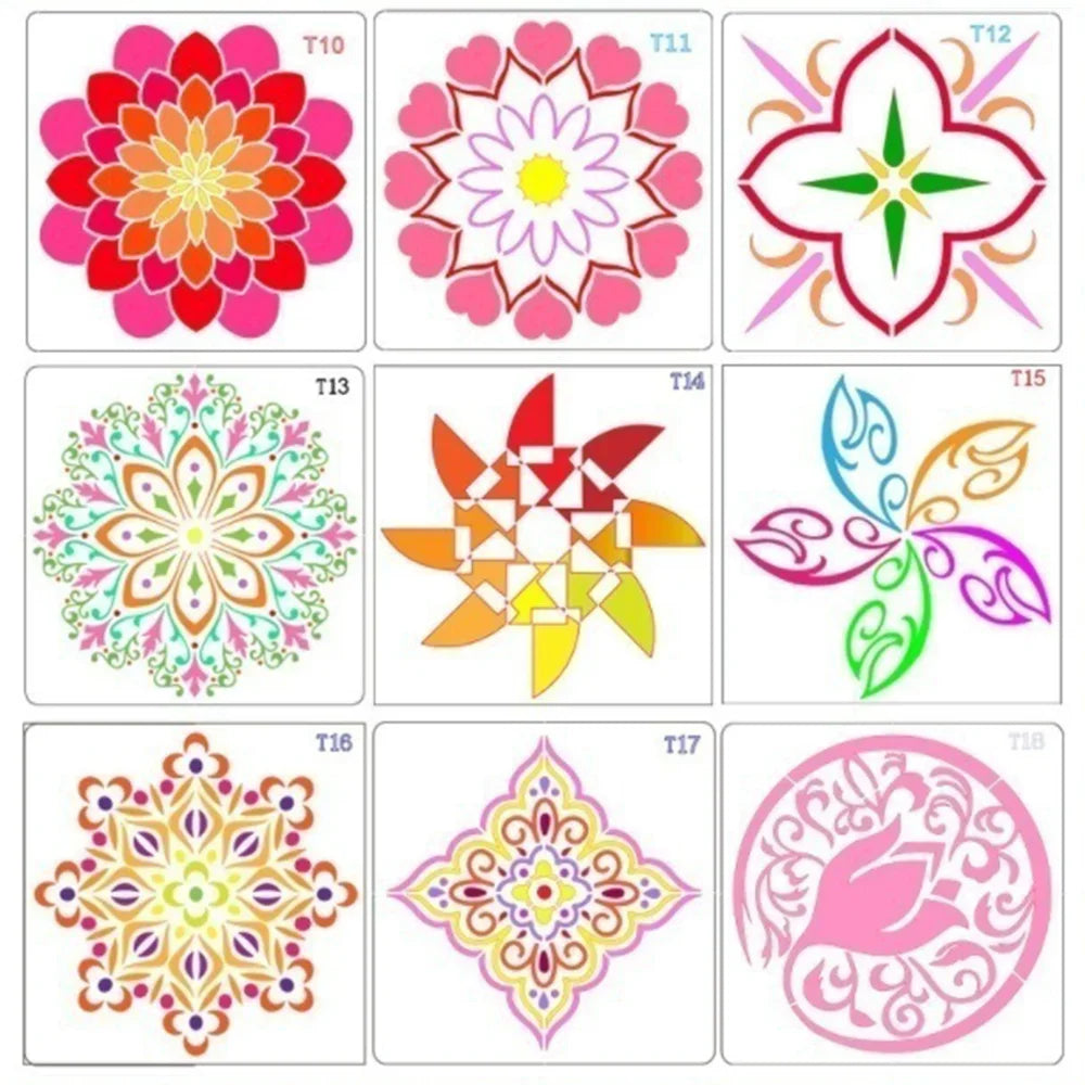 Mandala Stencils for DIY Home Decoration