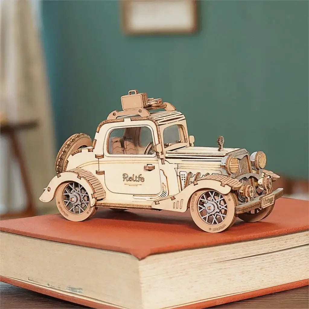 Vintage Car Model 3D Wooden Puzzle