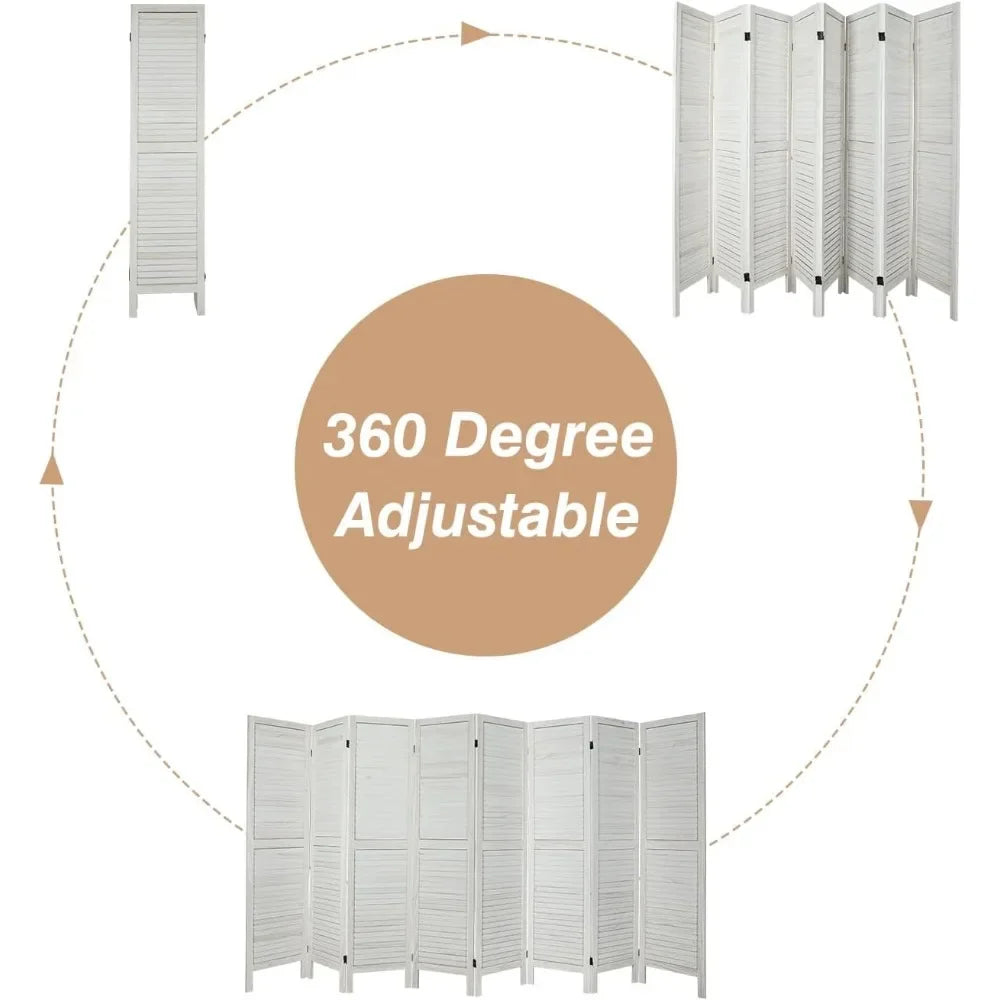 8 Panel Wood Room Divider