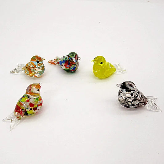 Handmade Mini Glass Bird Figurine