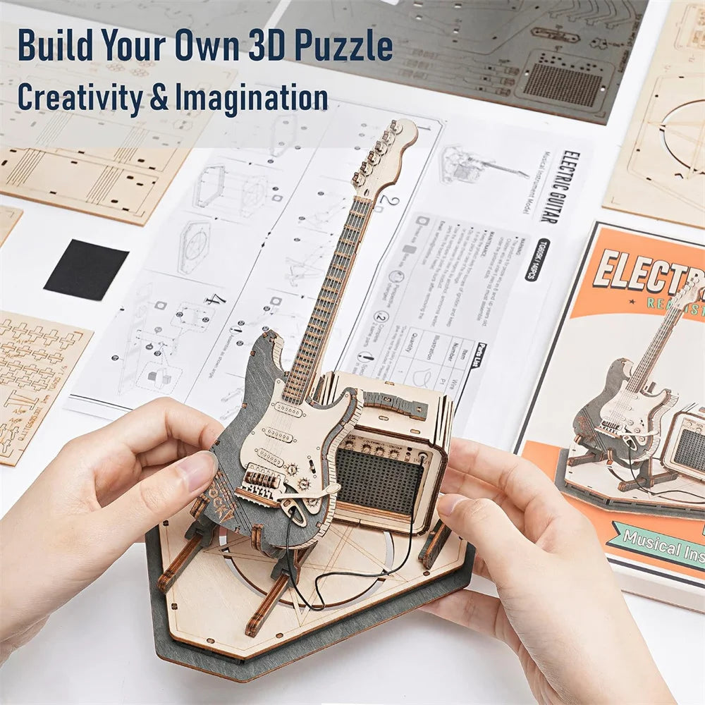 DIY Model Guitar Kit 3D Wooden Puzzle