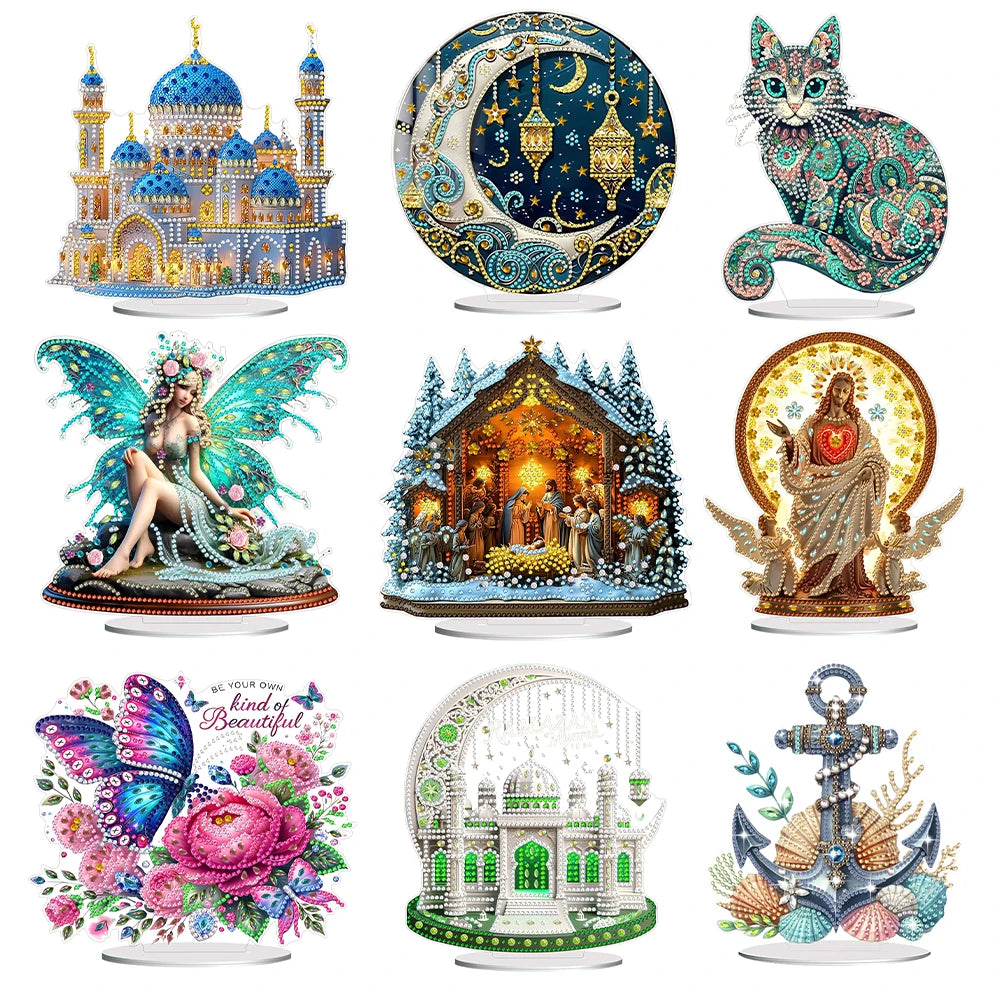 Acrylic Special Shaped DIY 5D Diamond Painting Tabletop Kit