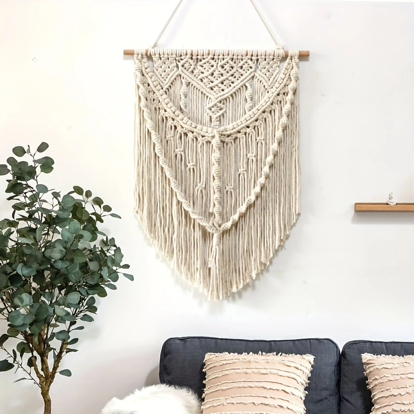 1pc Handmade Woven Macrame Tapestry Wall Hanging