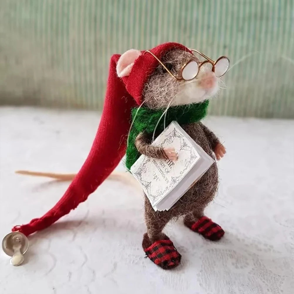 Handmade Needle Felted Mouse Doll Decoration