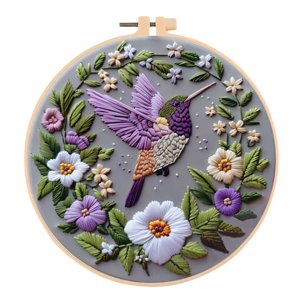 Beginner Embroidery Kit with Hoop
