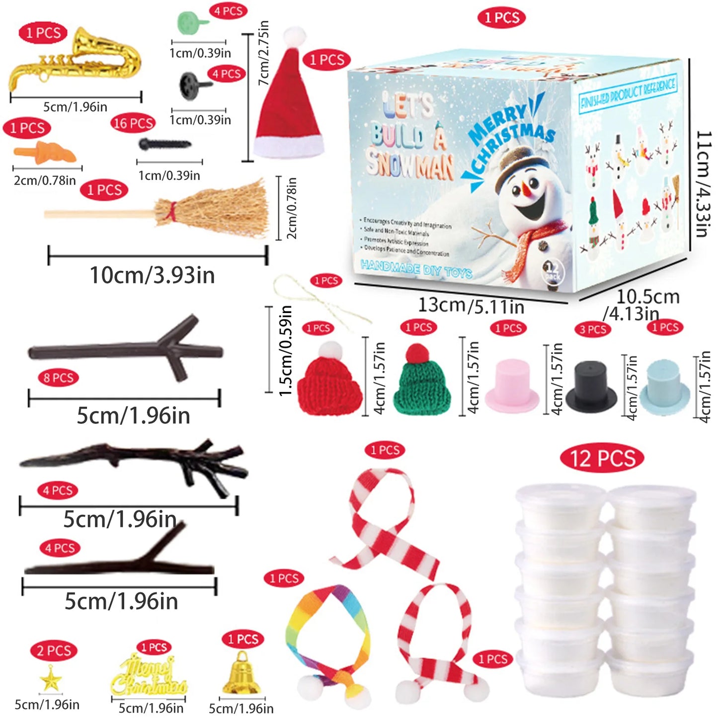 DIY Snowman Building Kit