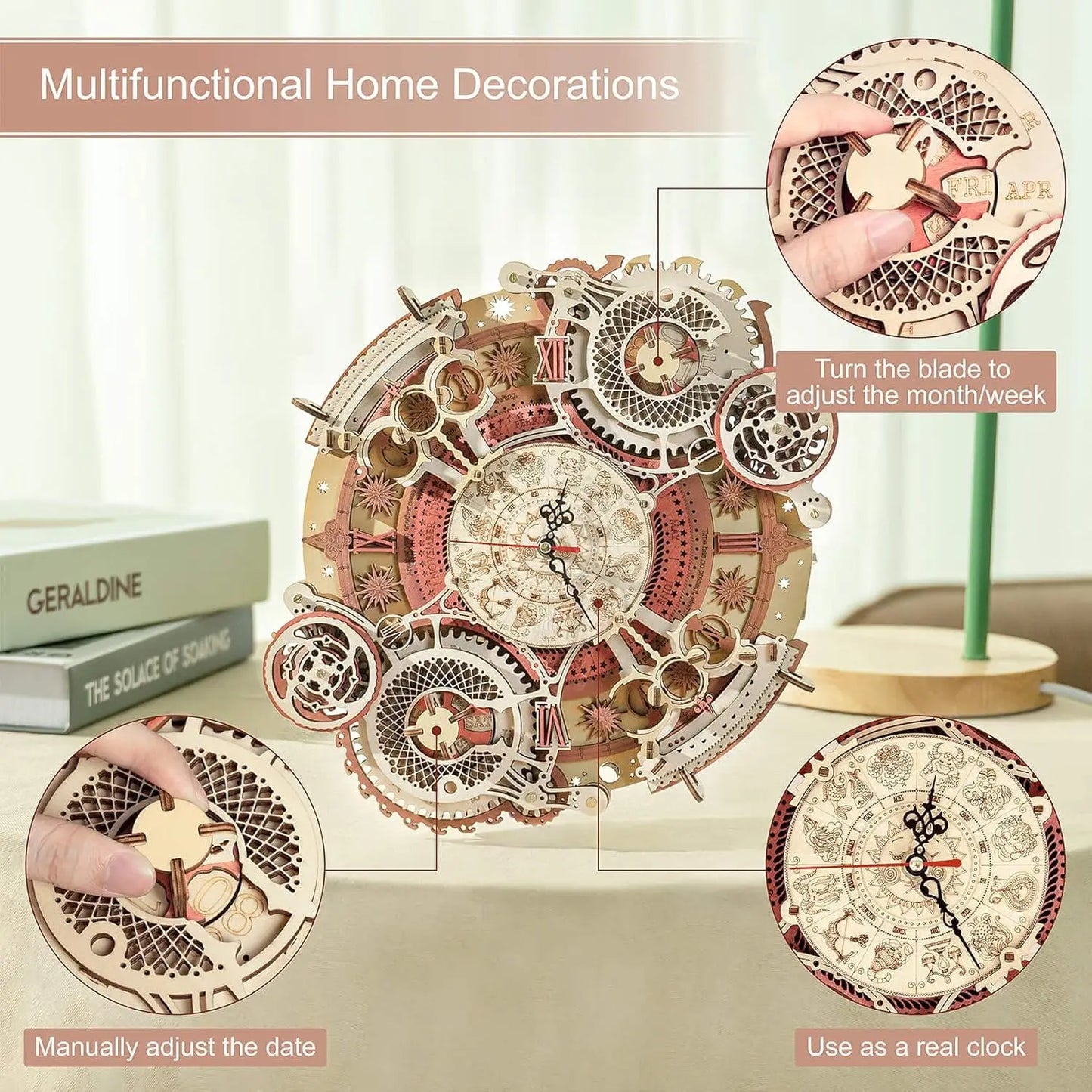 DIY 3D Wooden Puzzle Wall Clock
