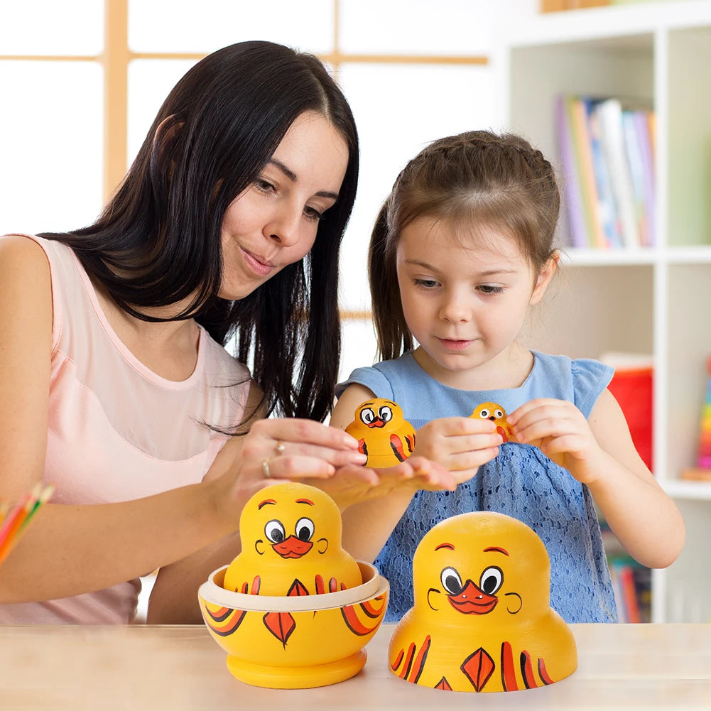 Hand Painted Wooden Nesting Dolls