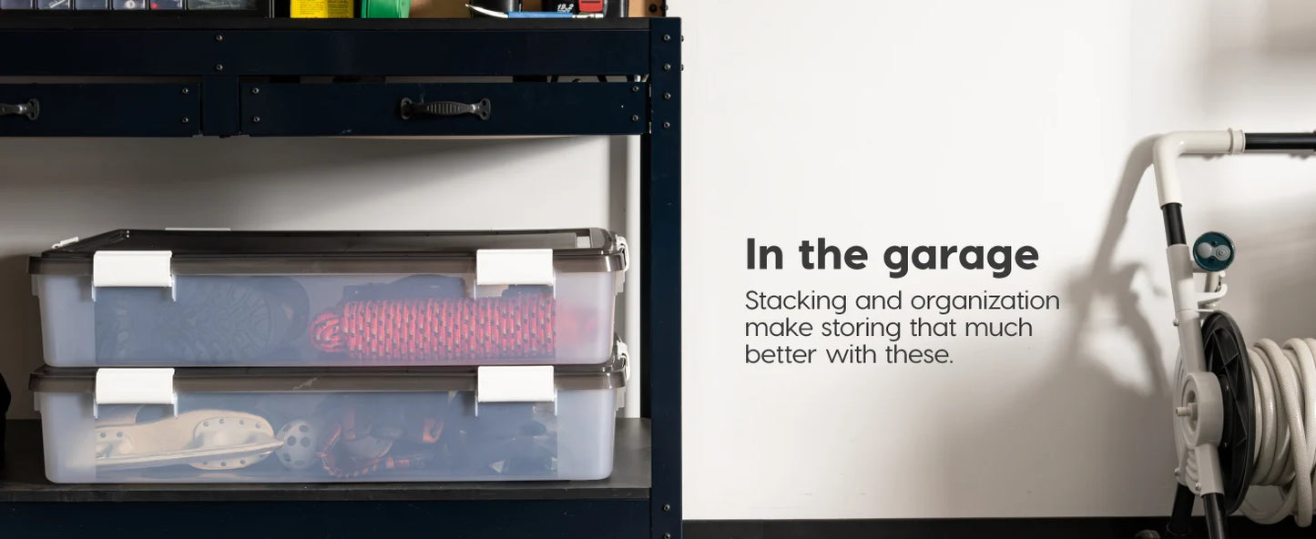 Plastic Storage Bins with Lids