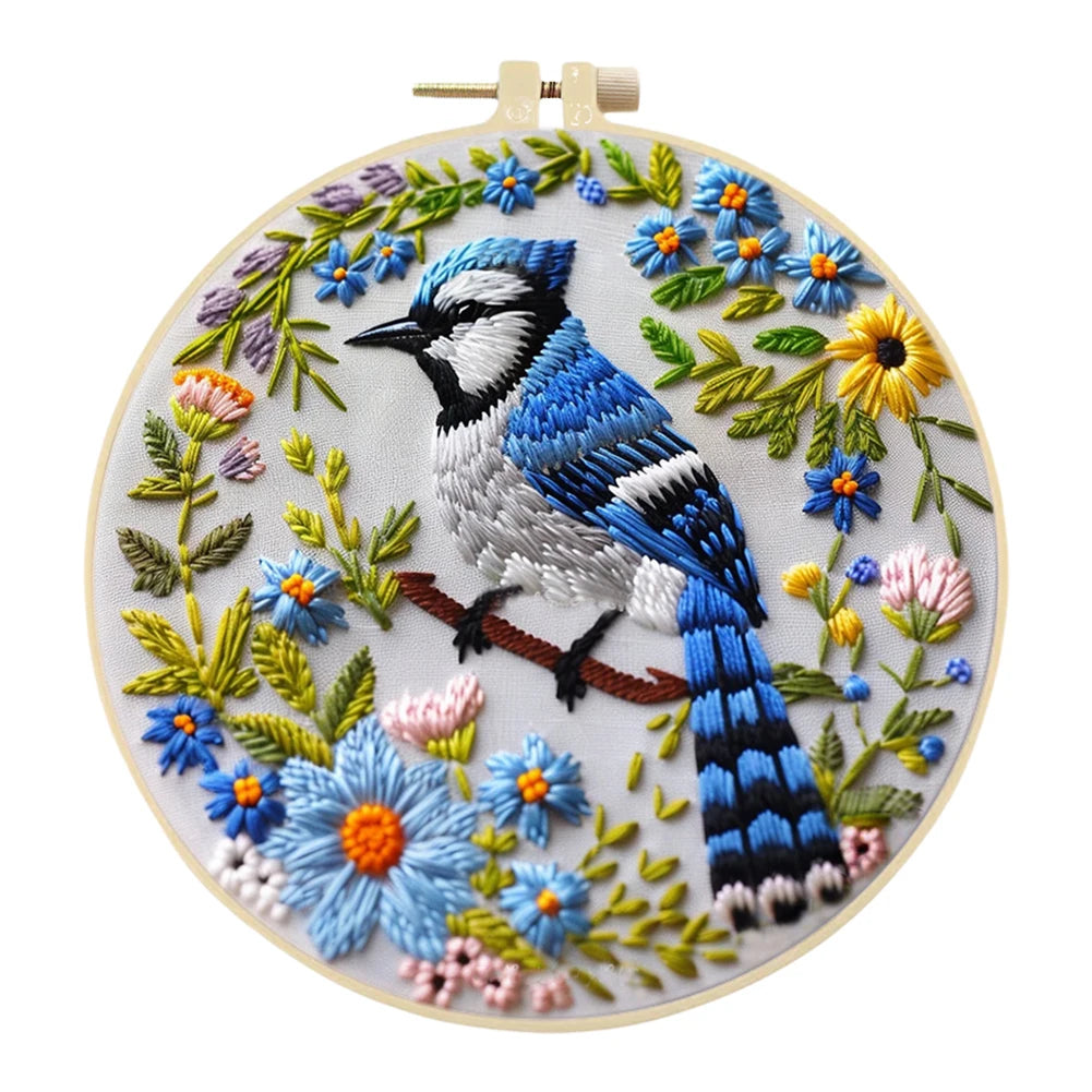 Beginner Embroidery Kit with Hoop