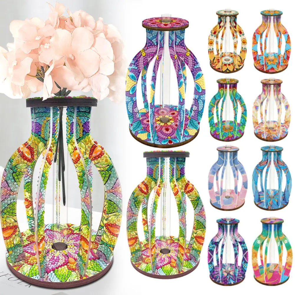 DIY 5D Diamond Art Wood Vase Kit