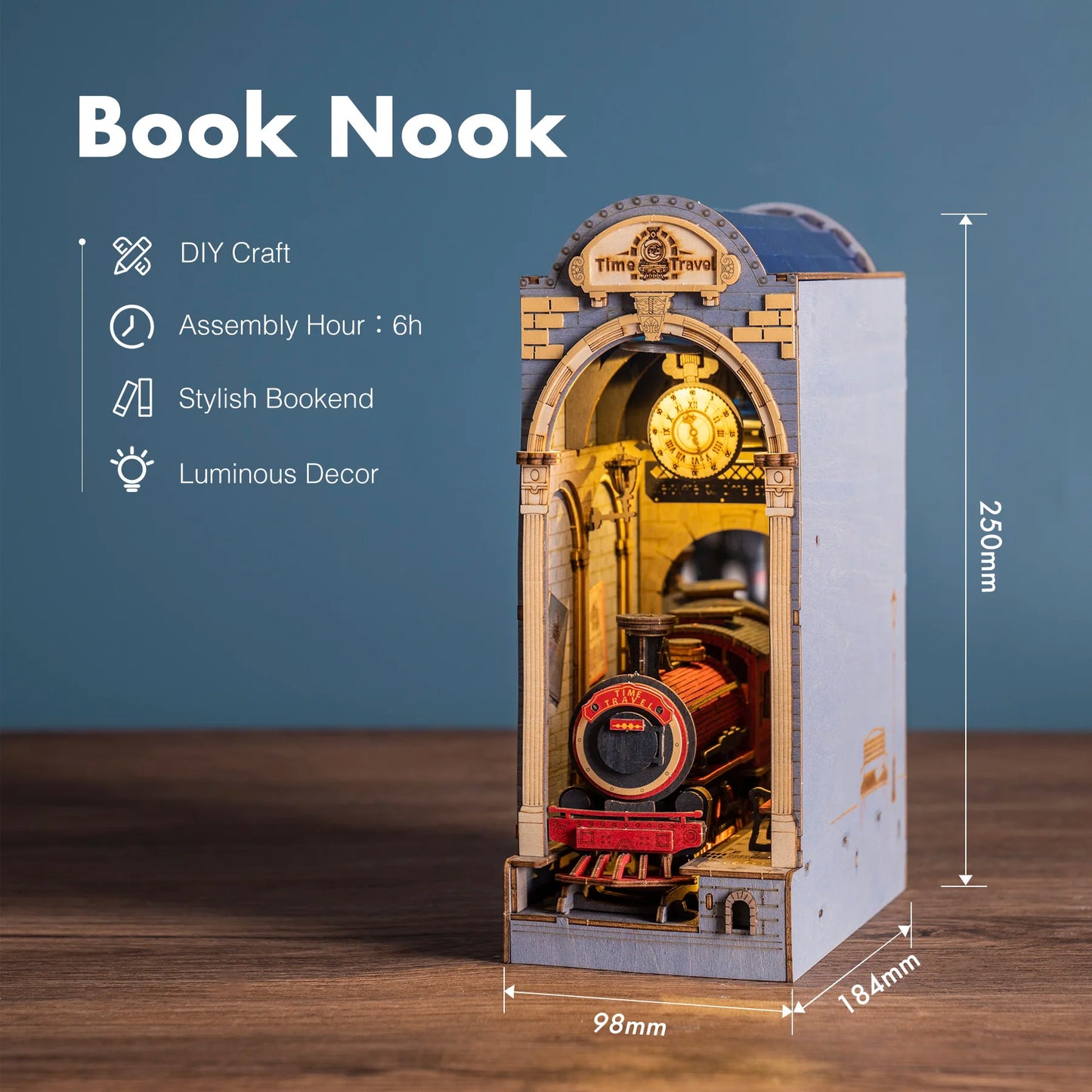 DIY Wooden Miniature Book Nooks